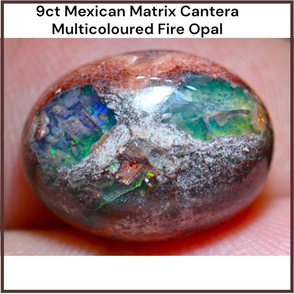 Jewelry - 9ct Mexican Matrix Cantera Multicoloured Fire Opal